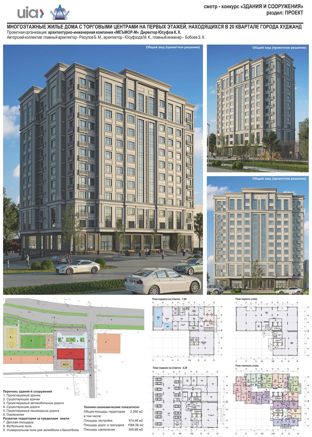 88.Многоэтажные жилые дома с торговыми центрами на первых этажах  г Худжанд  Таджикистан