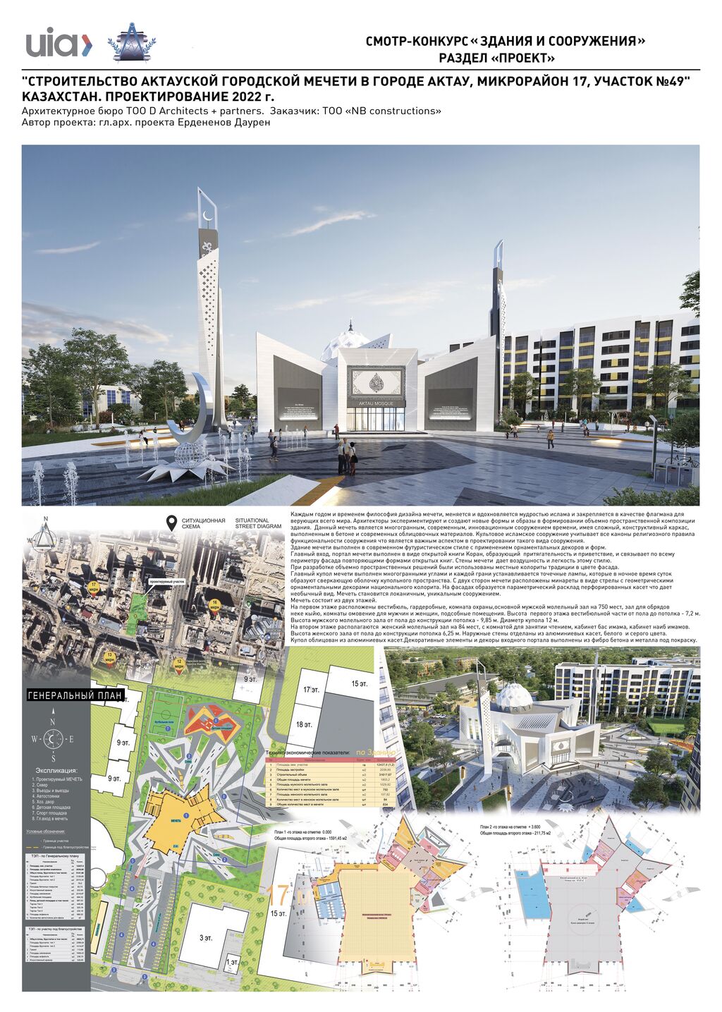 92.Строительство Актауской городской мечети, мкр.№17, участок№ 49, г.Актау, Казахстан 1